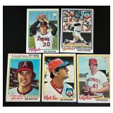 1978 Topps 5 Card Star Lot - (2) Nolan Ryan, Carl Yastrzemski, Reggie Jackson, Tom Seaver Vintage Baseball Cards