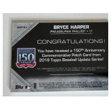 Bryce Harper Commemorative Patch 150 Years 2019 Topps #AMP-BH Baseball Card