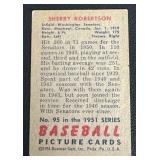 1951 Bowman #95 Sherry Robertson Vintage Baseball Card