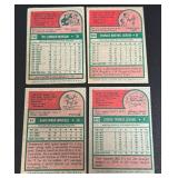 1975 Topps 4 Card Star Lot - Reggie Jackson, Joe Morgan, Tom Seaver, Dave Winfield - Vintage Baseball Cards
