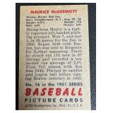 1951 Bowman #16 Maurice McDermott Vintage Baseball Card