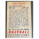 1951 Bowman #116 Bruce Edwards Vintage Baseball Card