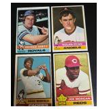 1976 Topps Baseball 4 Card Star Lot - Nolan Ryan, George Brett 2nd Year, Dave Winfield, Joe Morgan Vintage Baseball Cards