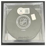 Ryan Carter Signed Minnesota Wild Hockey Puck with Beckett Witnessed COA