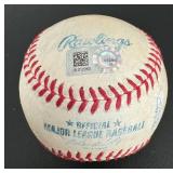 Amos Otis Signed Baseball with MLB COA - Inscribed 5x All-Star