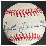 Rick Ferrell Signed Rawlings AL Brown Baseball with JSA COA and Case