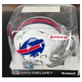 Billy Shaw Signed Mini Helmet with Beckett COA - Buffalo Bills Football