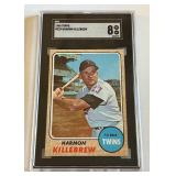 Harmon Killebrew SGC 8 NM-MT 1968 Topps #220 Vintage Minesota Twins Baseball Card