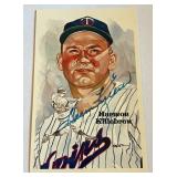 Harmon Killebrew Autographed Post Card, Limited Edition Numbered 07726/10,000 1985 Perez-Steele Galaries #1888 Minnesota Twins Baseball