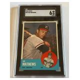 Ed Mathews SGC 6 EX-NM 1963 Topps #275 Vintage Baseball Card