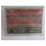 1981 Topps Kirk Gibson Rookie Card...