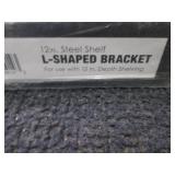 7- 12 in. L-Shaped Black Steel Shel...