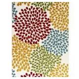 Hampton Bay Park Pointe Multi Color 8 ft. x 10 ft. Color Burst Indoor/Outdoor Area Rug  Customer Returns See Pictures