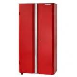 ExclHusky Ready-to-Assemble 24-Gauge Steel Freestanding Garage Cabinet in Red (36.6 in. W x 72 in. H x 18.3 in. D)  Customer Returns See Pictures