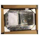 Glacier Bay 33 in. Drop-In 50/50 Double Bowl 20 Gauge Stainless Steel Kitchen Sink with Pull-Out Faucet Customer Returns See Pictures