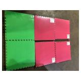 Norsk Multi-Purpose 24 in. x 24 in. Interlocking Multi-Color Foam Flooring Recyclamat (4-Pieces) Customer Returns See Pictures