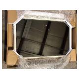 Kate and Laurel Makenna 20.00 in. W x 30.00 in. H White Rectangle Traditional Framed Decorative Wall Mirror   Customer Returns See Pictures