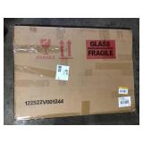 Kate and Laurel Makenna 20.00 in. W x 30.00 in. H White Rectangle Traditional Framed Decorative Wall Mirror   Customer Returns See Pictures