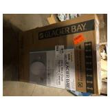 Glacier Bay 20 in. x 30 in. Frameless Recessed or Surface-Mount Bathroom Medicine Cabinet with Beveled Mirror, White Customer Returns See Pictures