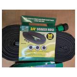 Lot of 2 Hoses (50 Feet 3/4" Soaker Hose and Indoor watering Hose