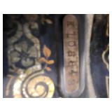 Antique Singer Sewing Machine Table with foot operated Crank and Detailed Carvings