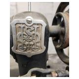 Vintage Household Sewing Machine on Pedal Stand - Antique Cast Iron