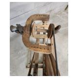 Antique Hand-Cranked Wooden Spinning Wheel