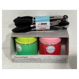Thermoflask Food Containers and Tongs
