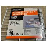 2 Everbilt Fixed Mount Wire Shelf Kits with Closet Rod