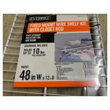 2 Everbilt Fixed Mount Wire Shelf Kits with Closet Rod