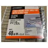 2 Everbilt Fixed Mount Wire Shelf Kits with Closet Rod