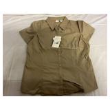 8 Tan Short Sleeve Work Shirts