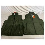 2 Green Storm Creek Shell Vests - Small