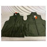 2 Green Storm Creek Shell Vests - Small