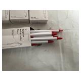 8 x 12 Packs Ballpoint Retractable Pens - Red