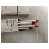 8 x 12 Packs Ballpoint Retractable Pens - Red