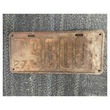 1927 Minn License Plate