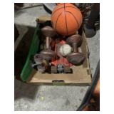 Basket Ball Hoop  Hand Weights & Skate Boards