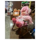Dolls  Kids Rocking Chair   and toy Shopping Cart