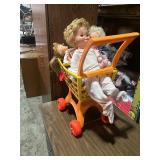 Dolls  Kids Rocking Chair   and toy Shopping Cart