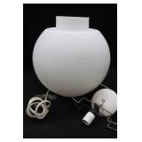 HUGE / HARD TO FIND RETRO PENDULUM FROSTED LIGHT / GLOBE