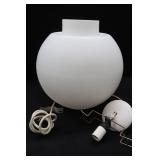 HUGE / HARD TO FIND RETRO PENDULUM FROSTED LIGHT / GLOBE