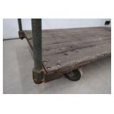 4 WHEELED FLAT BED CART