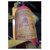 FIRE EXTINGUISHER WITH MOUNT, ROPE WITH CLIPS, AND MORE