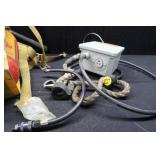 FIRE EXTINGUISHER WITH MOUNT, ROPE WITH CLIPS, AND MORE