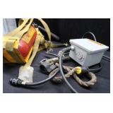 FIRE EXTINGUISHER WITH MOUNT, ROPE WITH CLIPS, AND MORE