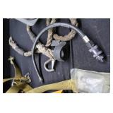 FIRE EXTINGUISHER WITH MOUNT, ROPE WITH CLIPS, AND MORE