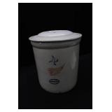 RARE!!!! 4 GALLON REDWING CROCK WITH LID