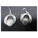 VINTAGE TEXCO / MEXICO STERLING ABOLONE EARINGS