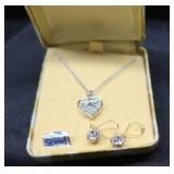 DIAMOND NECKLACE / COSTUME EARINGS